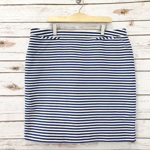 * Halogen • Blue/White Striped Skirt